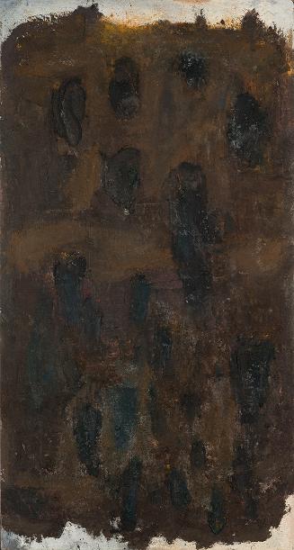 Rudolf Goessl, Prolog, 1998, Öl auf Hartfaserplatte, ungerahmt: 190 × 102 × 3 cm, Belvedere, Wi…