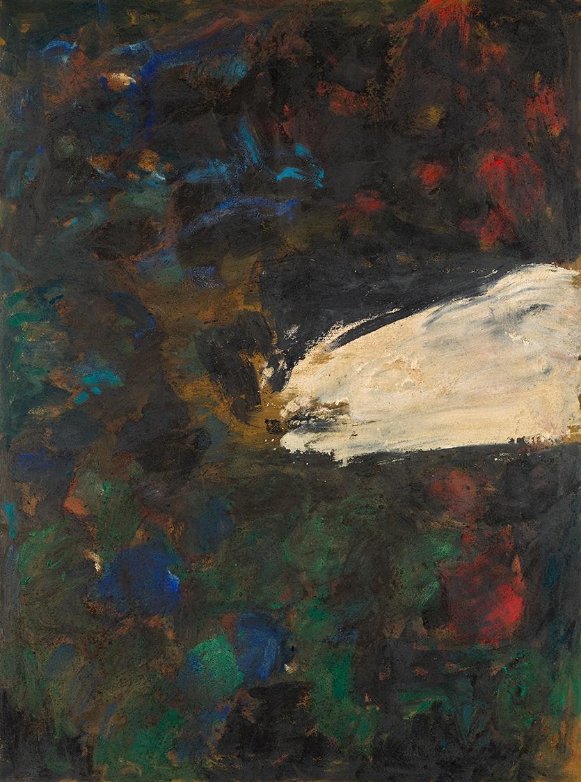 Rudolf Goessl, Das fahle Ross, 2007, Öl auf Leinwand, ungerahmt: 200,5 × 150 × 2,5 cm, Belveder…