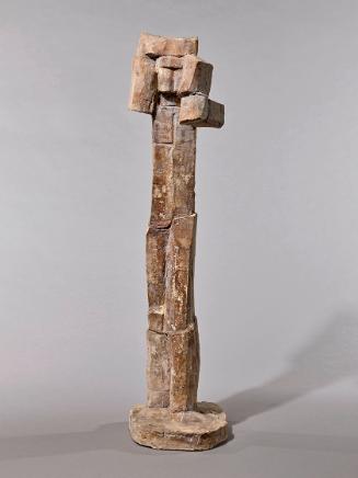 Fritz Wotruba, Stehende Figur (mit erhobenen Armen), 1958, Gipsguss nach Tonmodell, 84 × 20,5 ×…