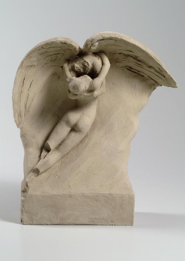 Gustinus Ambrosi, Grabmal Ludwig Tachezy, Westfriedhof, Innsbruck, 1937, Gips, H: 46 cm, Belved ...