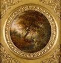 Unbekannter Künstler, Baumlandschaft mit Badenden, um 1820, Öl auf Karton, 8 cm, Belvedere, Wie…