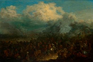 Jan Baptist van der Meiren, Reiterschlacht, um 1700, Öl auf Kupfer, 28,3 × 40,5 cm, Belvedere, …