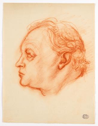 Georg Ehrlich, Portrait Siegfried Charoux, undatiert, Rötel auf Papier, 31,2 x 23,9 cm, Belvede…