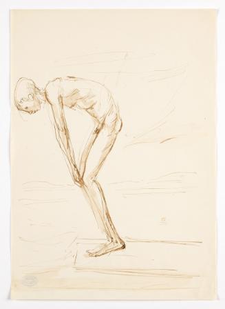 Georg Ehrlich, Knabe ins Wasser springend (?), undatiert, Papier, 29,8 x 21 cm, Belvedere, Wien…