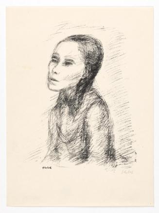 Georg Ehrlich, Frauenbildnis im Halbprofil, 1927, Radierung, Blattmaße: 25,2 × 18,7 cm, Belvede…