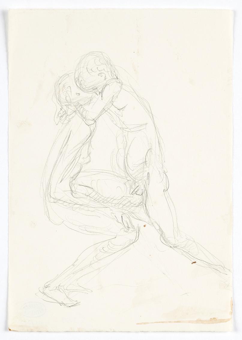 Georg Ehrlich, Story of a Panic, um 1957, Bleistift, 21 × 14,7 cm, Belvedere, Wien, Inv.-Nr. 10…
