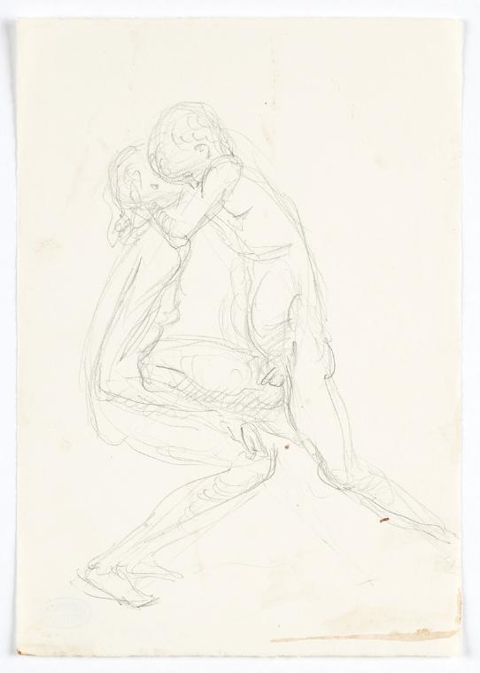 Georg Ehrlich, Story of a Panic, um 1957, Bleistift, 21 × 14,7 cm, Belvedere, Wien, Inv.-Nr. 10…