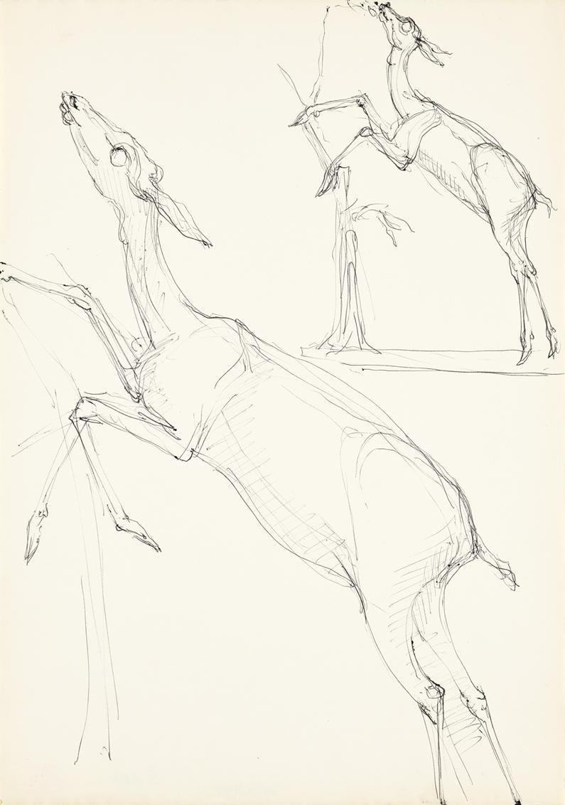 Knabberndes Reh (Studien)