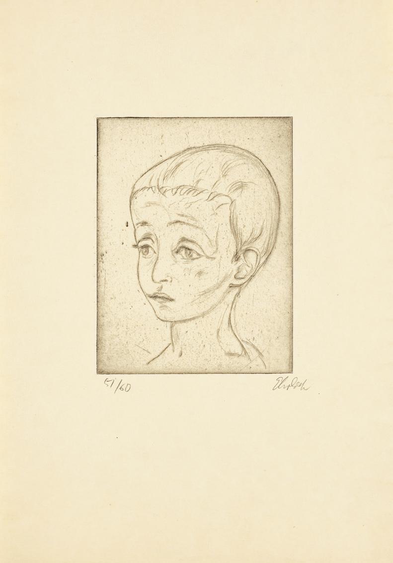 Georg Ehrlich, Vroni Tietze, Radierung, Blattmaße: 35 × 25 cm, Belvedere, Wien, Inv.-Nr. 10265/…