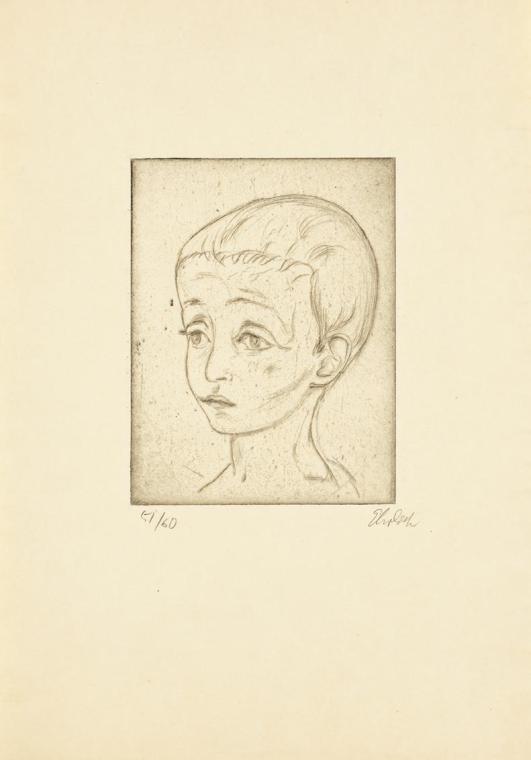 Georg Ehrlich, Vroni Tietze, Radierung, Blattmaße: 35 × 25 cm, Belvedere, Wien, Inv.-Nr. 10265/…