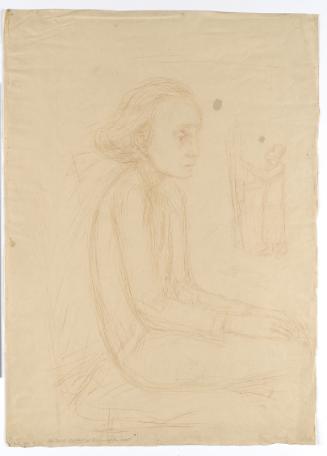 Georg Ehrlich, Der Maler, 1925, Röthel, Blattmaße: 69,3 × 50,2 cm, Belvedere, Wien, Inv.-Nr. 10…