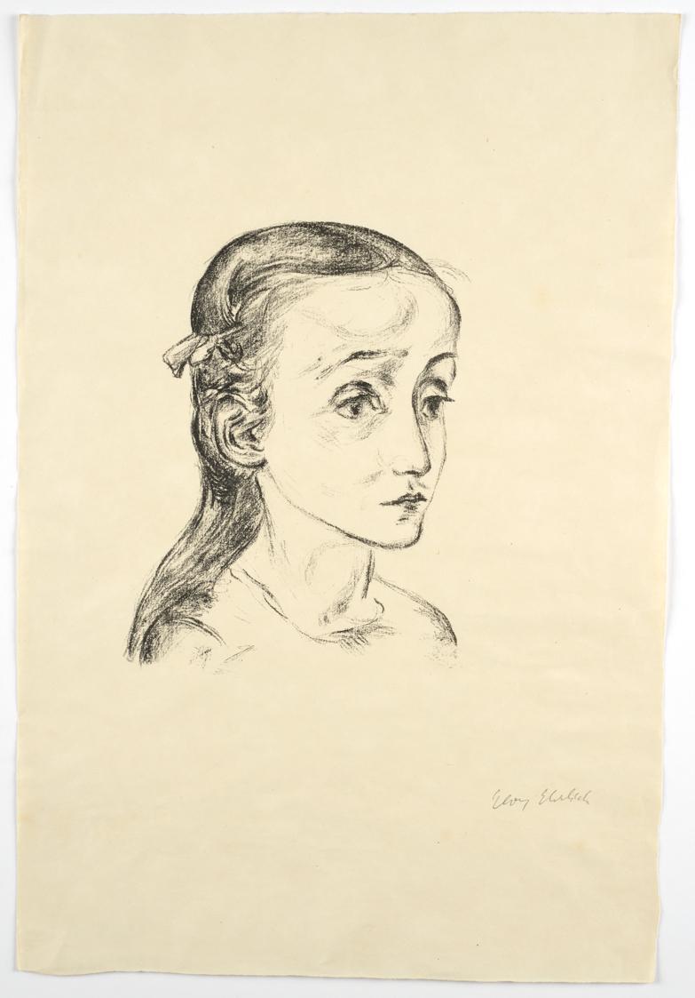 Mädchenbildnis im Halbprofil