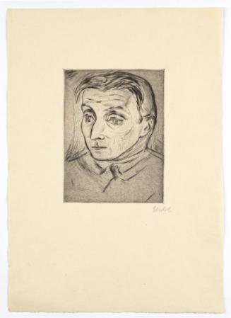 Georg Ehrlich, Herrenbildnis im Halbprofil, undatiert, Radierung, Belvedere, Wien, Inv.-Nr. 102…