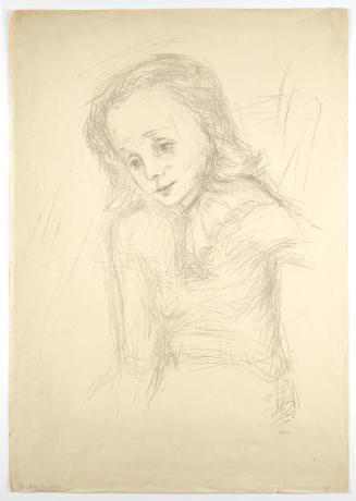 Georg Ehrlich, Porträt Vicky Impekoven, undatiert, Bleistift auf Papier, Blattmaße: 71 × 49,4 c…