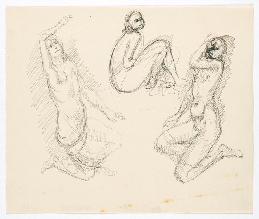 Georg Ehrlich, Drei Frauenakte, undatiert, Tusche auf Papier, Blattmaße: 20,7 × 24,7 cm, Belved…