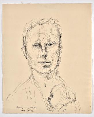 Georg Ehrlich, Studie zu einer Plastik, undatiert, Tusche auf Papier, Blattmaße: 31,6 × 25,1 cm…