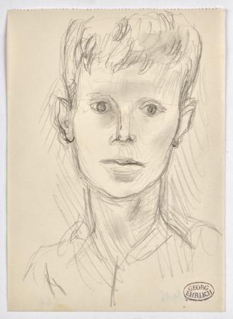 Georg Ehrlich, Knabenporträt en face, undatiert, Bleistift auf Papier, Blattmaße: 17,8 × 12 cm,…