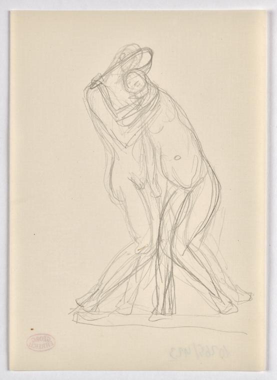 Georg Ehrlich, Sich umarmendes Paar, undatiert, Bleistift auf Papier, Blattmaße: 21 × 14,9 cm, …