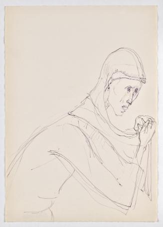 Georg Ehrlich, Betende, undatiert, Kugelschreiber auf Papier, Blattmaße: 29,5 × 20,8 cm, Belved…