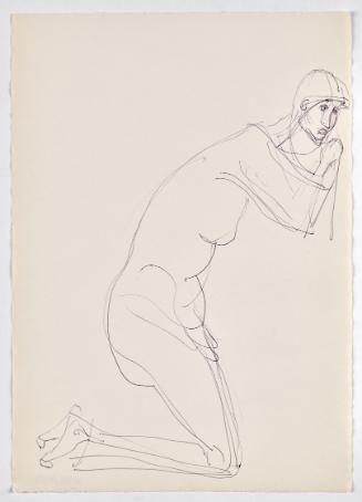 Georg Ehrlich, Betende, undatiert, Kugelschreiber auf Papier, Blattmaße: 29,6 × 20,9 cm, Belved…