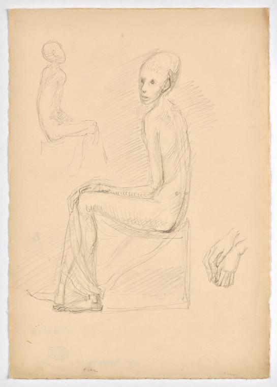 Georg Ehrlich, Flüchtlingsjunge, 1947/1948, Bleistift auf Papier, Blattmaße: 29,7 × 20,9 cm, Be…