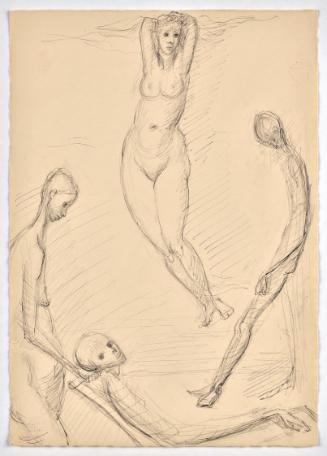 Georg Ehrlich, Auferstehung (?), undatiert, Bleistift und Tusche auf Papier, Blattmaße: 29,5 × …