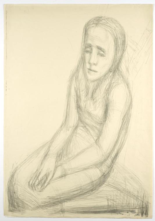 Georg Ehrlich, Sitzende Frau, undatiert, Lithografie auf Papier, Blattmaße: 70,5 × 48,8 cm, Bel…
