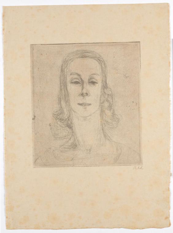 Georg Ehrlich, Frauenbildnis, undatiert, Radierung auf Papier, Belvedere, Wien, Inv.-Nr. 10265/…