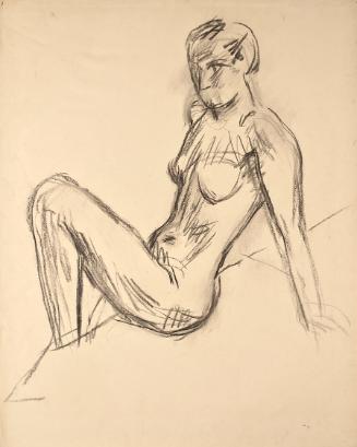 Walther Gamerith, Aktstudie, undatiert, Kohle auf Papier, 64,5 x 49,5 cm, Belvedere, Wien, Inv.…