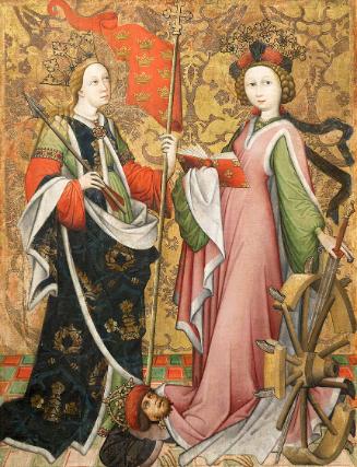 Thomas von Villach, Die Heiligen Ursula und Katharina, um 1490/1495, Malerei auf Holz, 97,4 × 7…