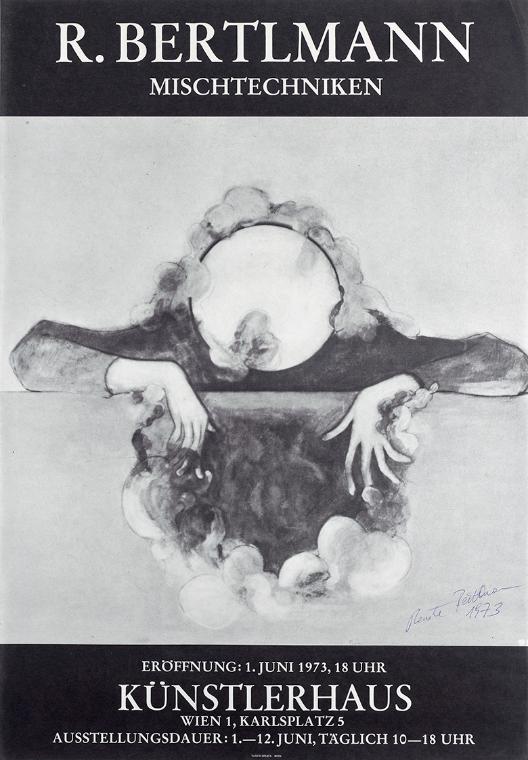 Renate Bertlmann, Künstlerhaus 1973, 1973, Offsetdruck auf Papier, 69 × 48 cm, 2019 Leihgabe de…
