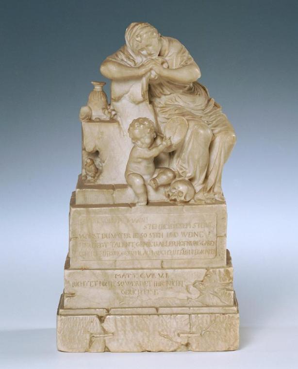 Franz Xaver Lederer, Modell eines Grabdenkmals, 1790, Alabastermarmor, H: 19,5 cm, Belvedere, W…