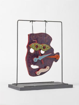 Kiki Kogelnik, Alltag, 1986, Keramik glasiert, Holzsockel, Metallgestell, 43 x 34 x 20 cm, Arto…