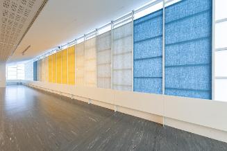 Maja Vukoje, B21-SÜD, 2020, 17fache Rollenaufhängung, 17 mal je ca.: 500 × 130 cm, Belvedere, W…