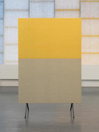 Maja Vukoje, Frumpject 04, 2019–2020, Jute, Holz, Stahl, 260 × 170 cm, Belvedere, Wien, Inv.-Nr…