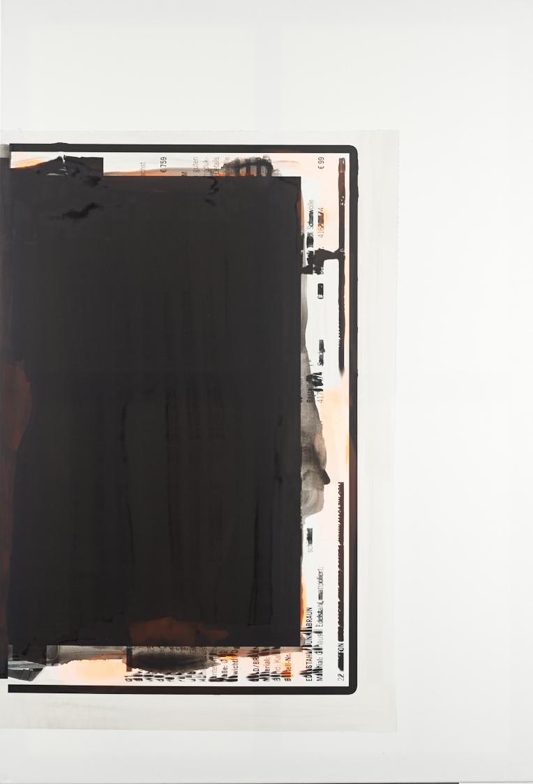 Gerhard Kaiser, Einsatz, 2018, Digitaldruck, Öl und Acryl auf Leinwand, 160 × 110 cm, Belvedere…