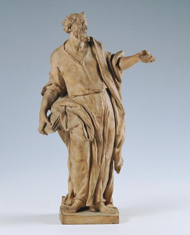 Johann Joseph Resler, Heiliger Petrus, um 1743, Terrakotta, H: 30 cm, Belvedere, Wien, Inv.-Nr.…