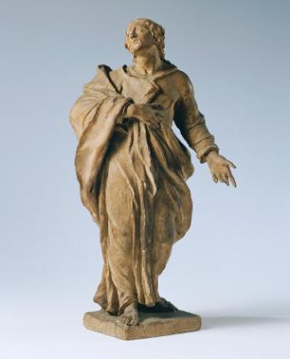 Johann Joseph Resler, Heiliger Johannes Evangelist, um 1743, Terrakotta, H: 31 cm, Belvedere, W…