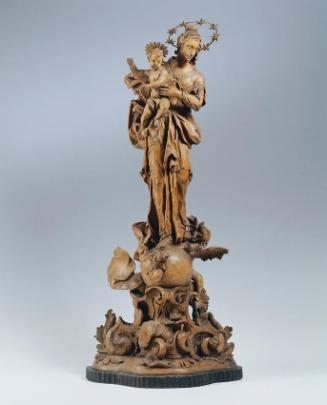 Johann Baptist Hagenauer, Maria mit dem Kinde über der Weltkugel mit der Schlange, 1750/1800, H…