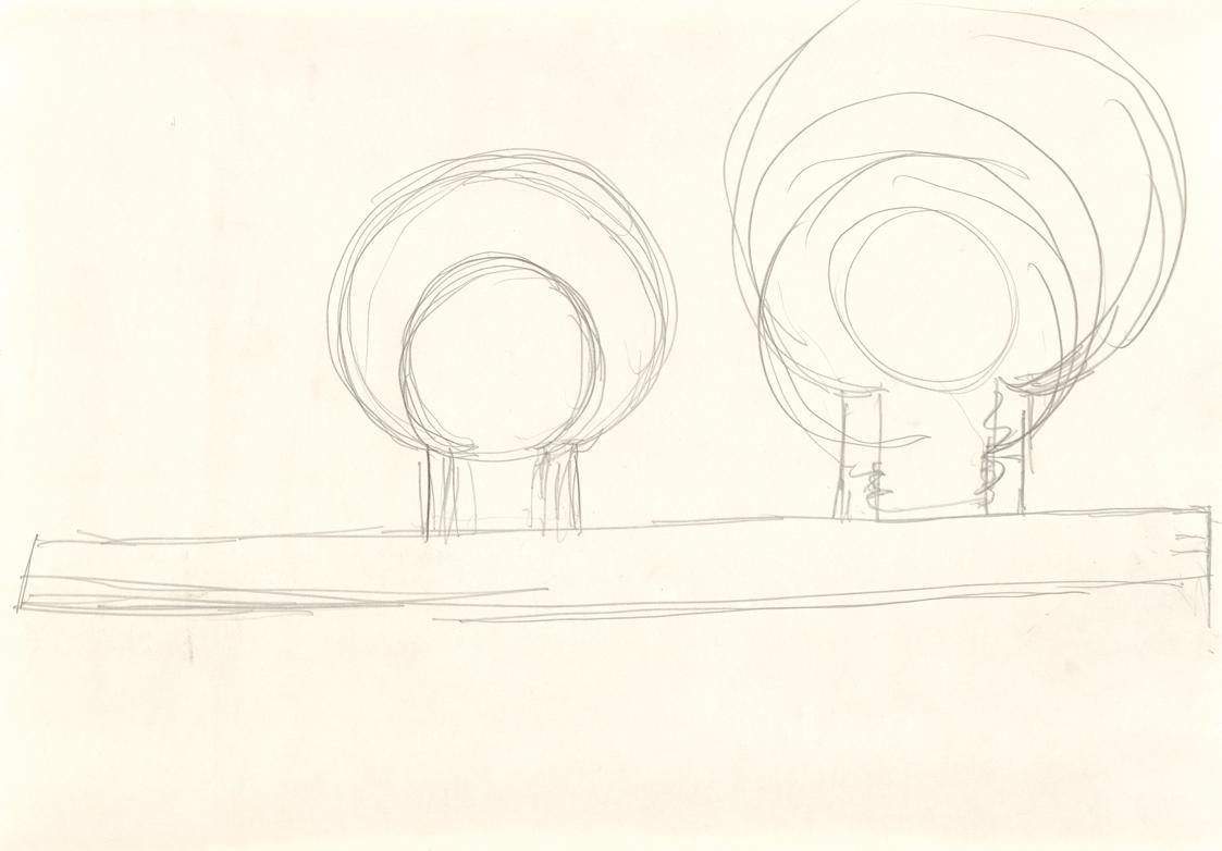 Fritz Wotruba, Entwürfe für Leuchtkörper für den Innenraum der Kirche Zur Heiligsten Dreifaltig…