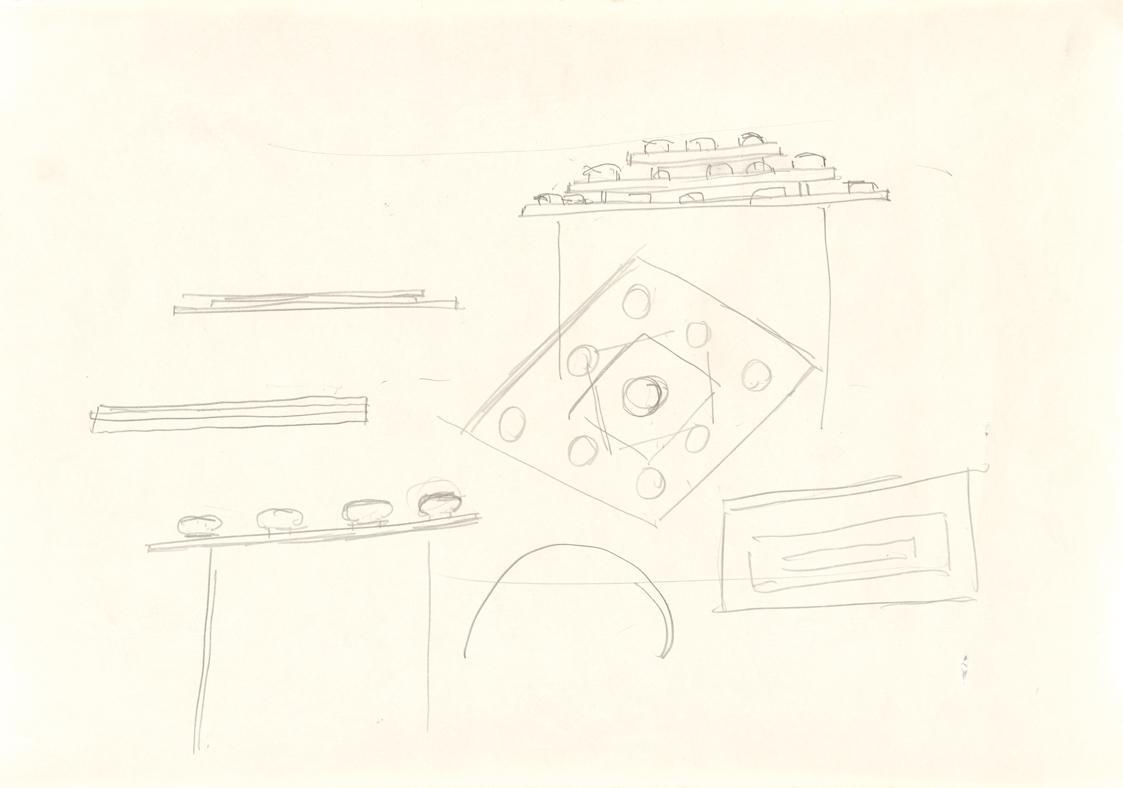 Entwürfe für Leuchtkörper für den Innenraum der Kirche Zur Heiligsten Dreifaltigkeit auf dem Georgenberg in Wien-Mauer