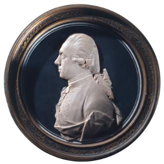 Leonhard Posch, Johann Baptist Hagenauer, um 1780, Hellrosa Wachsbossierung auf Schieferplättch…