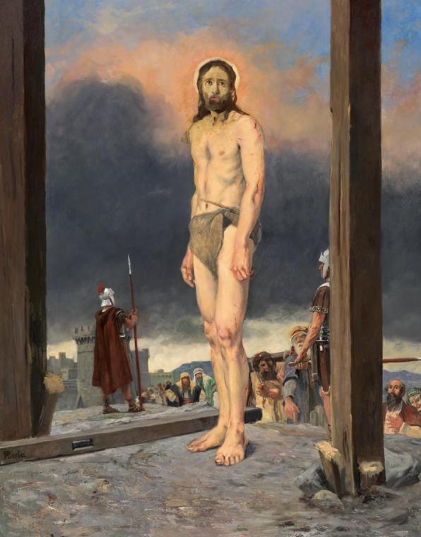Max von Poosch-Gablenz, Vor der Kreuzigung, 1952, Öl auf Leinwand, 151,5 x 117 cm, Belvedere, W…