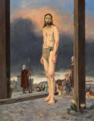 Max von Poosch-Gablenz, Vor der Kreuzigung, 1952, Öl auf Leinwand, 151,5 x 117 cm, Belvedere, W…
