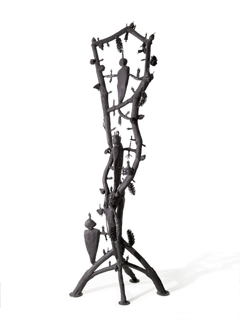 Gunter Damisch, Flämmlerbogenkonstrukt, 2012–2013, Aluminium, 350 × 130 × 90 cm, Belvedere, Wie…