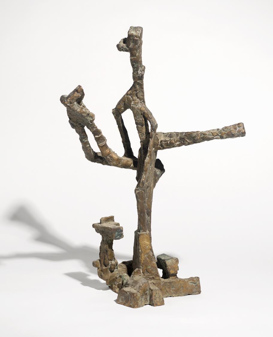 Franz Anton Coufal, Kontemplative Figur, 1963, Bronze, 63,5 × 44 × 23 cm, Artothek des Bundes, …