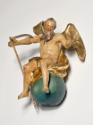 Unbekannter Künstler, Chronos, um 1750, Holz, farbig gefasst und vergoldet, 30 cm, Belvedere, W…