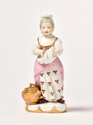 Johann Ulrich Mohr, Brezelverkäuferin, 1760, Porzellan, glasiert und bemalt, Belvedere, Wien, I…