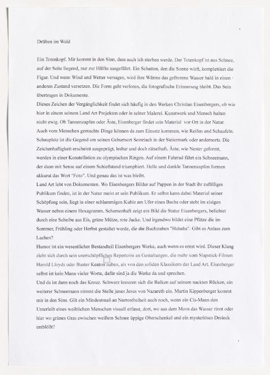 Christian Eisenberger, BCDEHIOX 380, 2021, Fotokopie auf Papier, 29,7 × 21,2 cm, Belvedere, Wie…