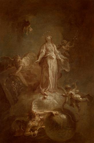 Martin Johann Schmidt, Immaculata, um 1779, Öl auf Leinwand, 34,4 × 23,5 cm, Belvedere, Wien, I…